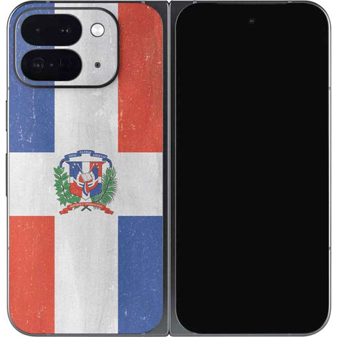 Dominican Republic Flag Distressed Google Pixel 9 Pro Fold Skin